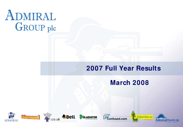 2007 full year results march 2008 summary