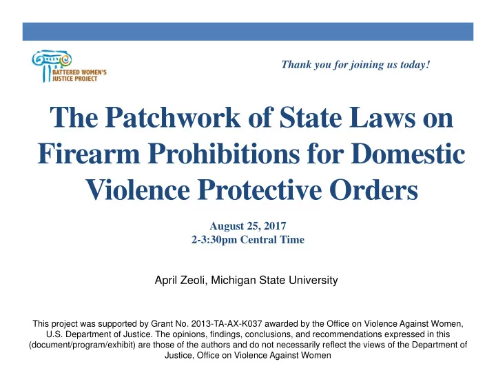 the patchwork of state laws on firearm prohibitions for