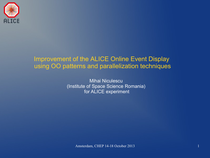 improvement of the alice online event display using oo