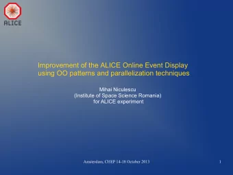 Improvement of the ALICE Online Event Display  using OO patterns and parallelization techniques
