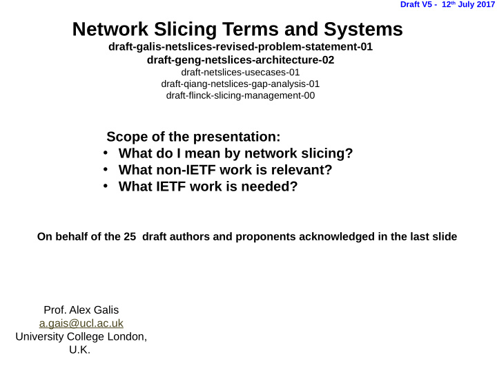 network slicing terms and systems