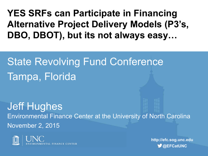 state revolving fund conference tampa florida jeff hughes