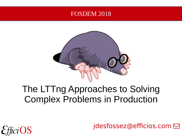 the lttng approaches to solving complex problems in