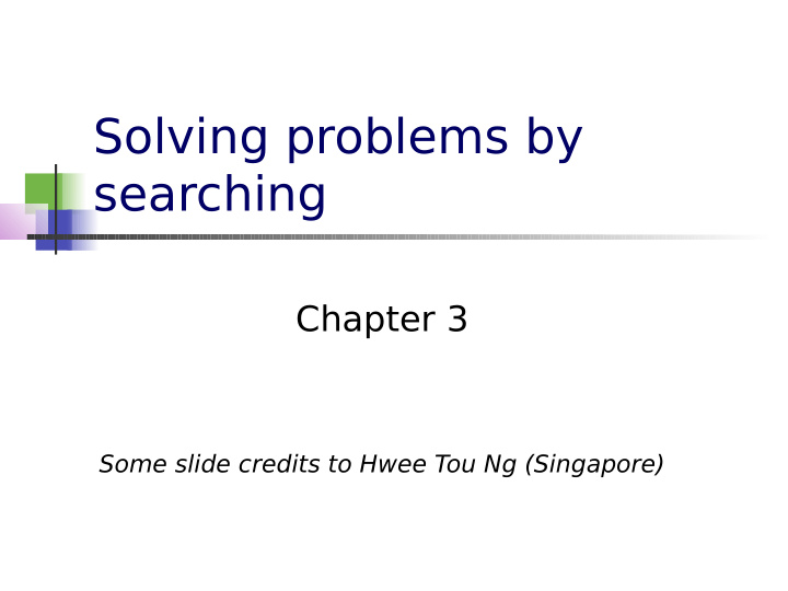 solving problems by searching