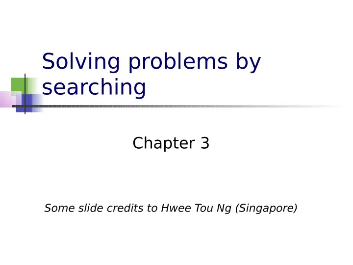 solving problems by searching