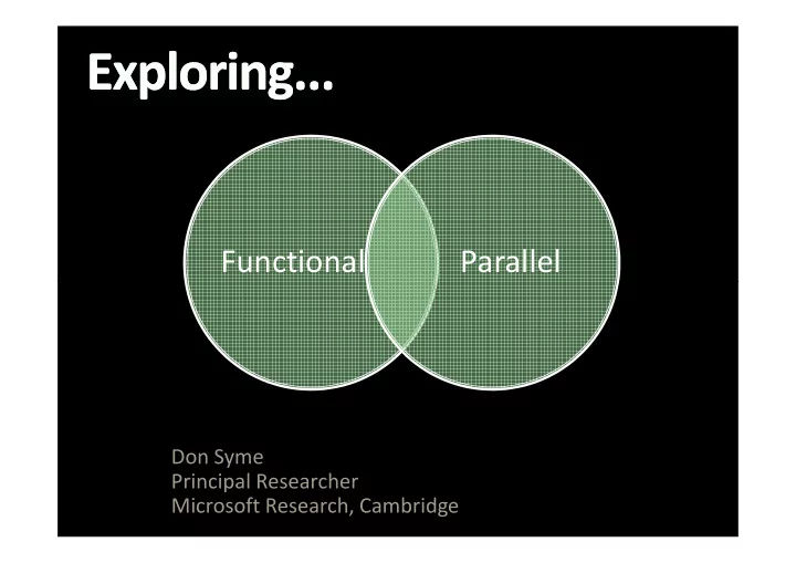 functional parallel