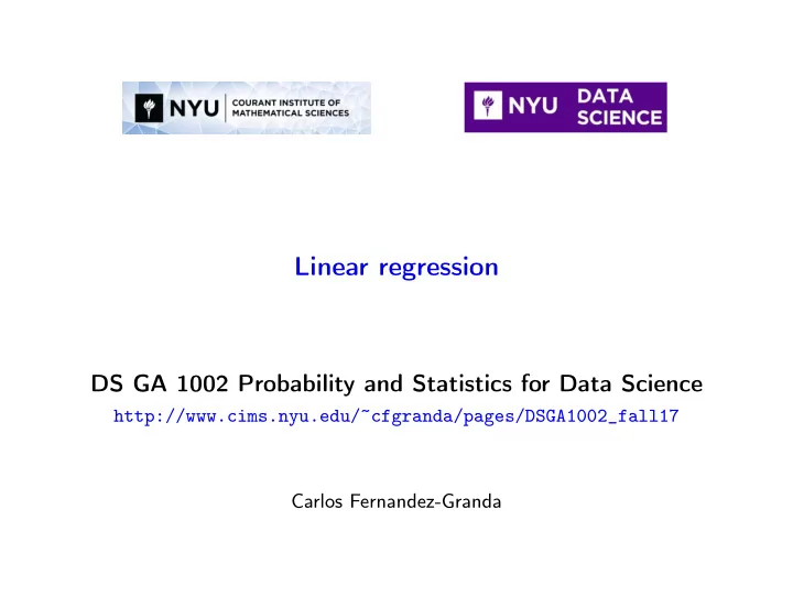 linear regression