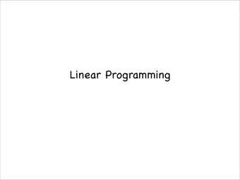 Linear Programming  Linear Programs - example 1  Optimization problem  x 1 ,x 2 = variables