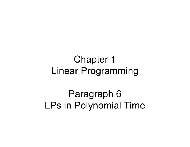 chapter 1 linear programming paragraph 6 lps in