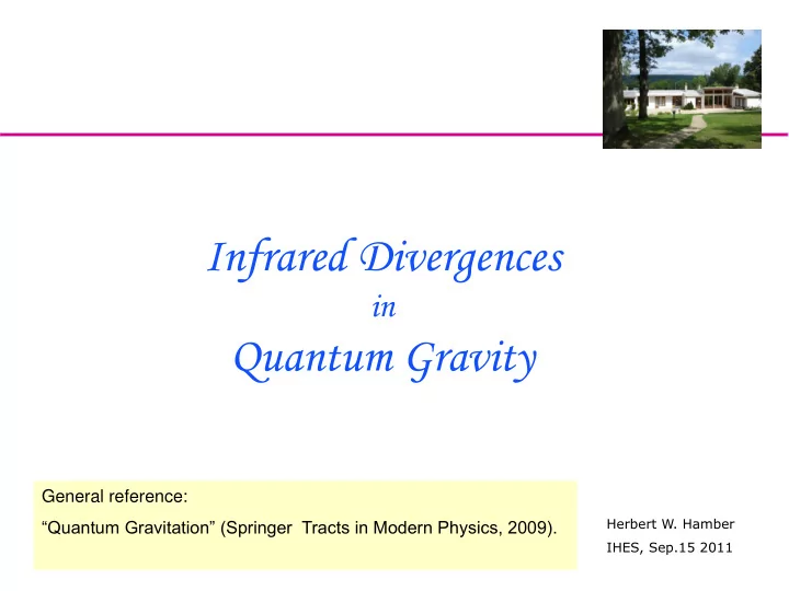 infrared divergences