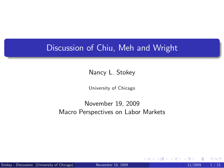 discussion of chiu meh and wright