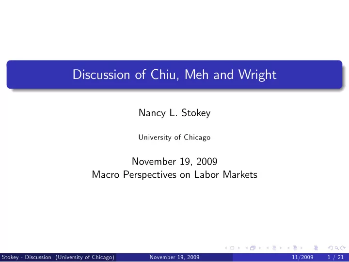 discussion of chiu meh and wright
