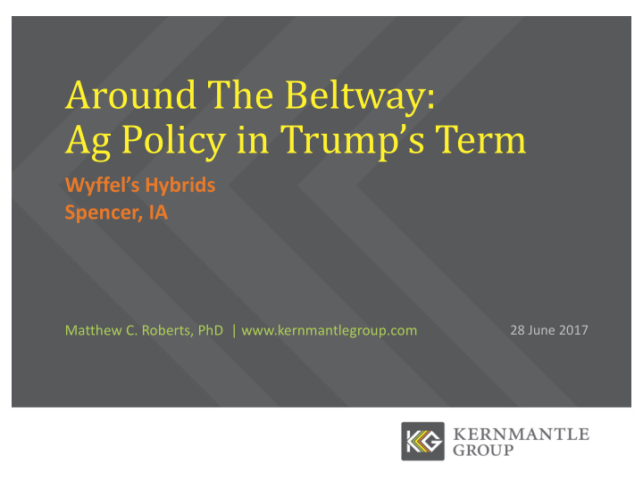 around the beltway ag policy in trump s term