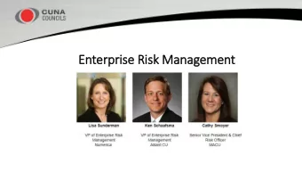 En  Enterp  rpri  rise R  Risk M  Management  Foundations of an E nterprise R isk M anagement