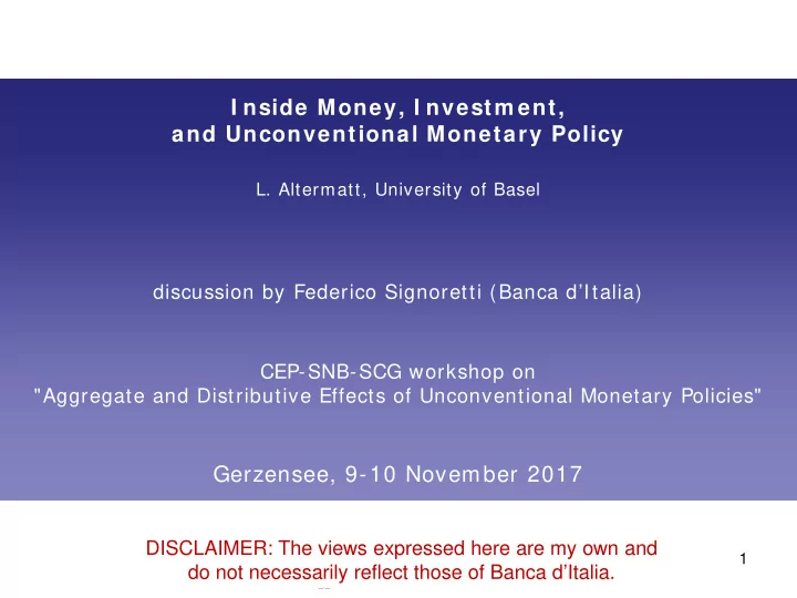 l altermatt university of basel discussion by federico
