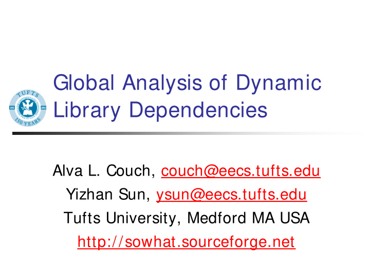global analysis of dynamic library dependencies