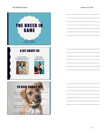 THE BREED ID  ___________________________________  ___________________________________  GAME