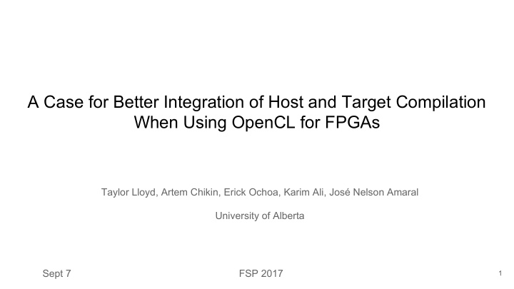 a case for better integration of host and target