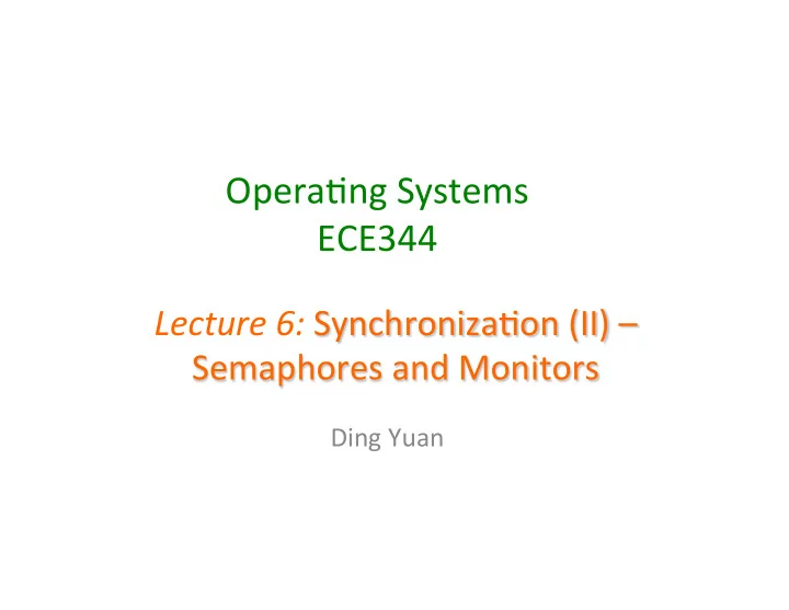 opera ng systems ece344