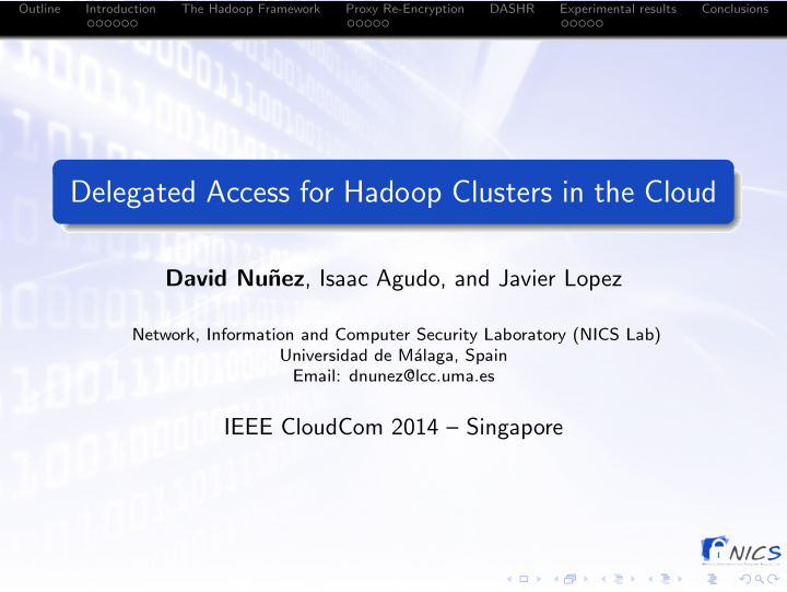 delegated access for hadoop clusters in the cloud