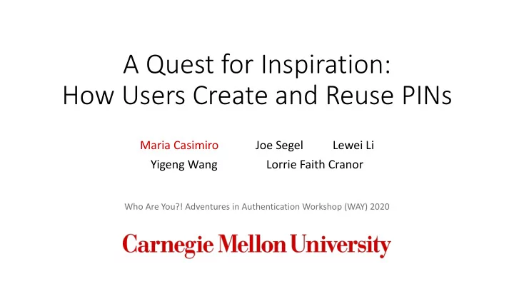 a quest for inspiration how users create and reuse pins