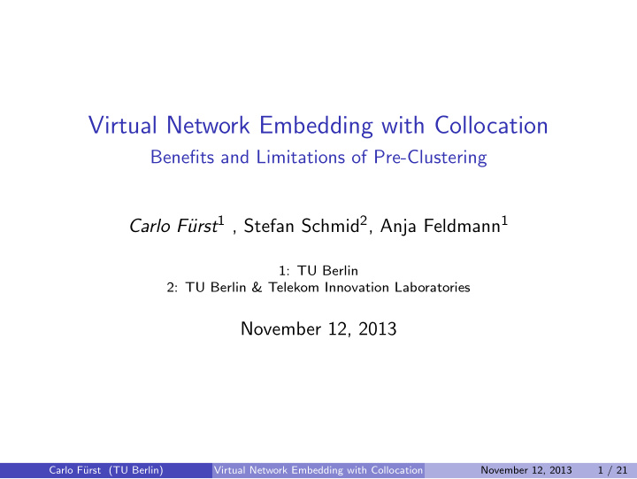 virtual network embedding with collocation