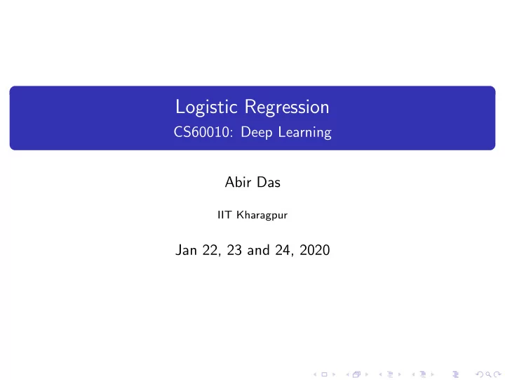 logistic regression