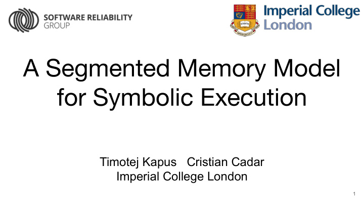 timotej kapus cristian cadar imperial college london