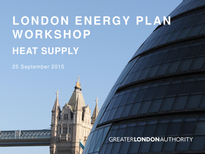 london energy plan