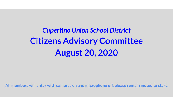 citizens advisory committee august 20 2020