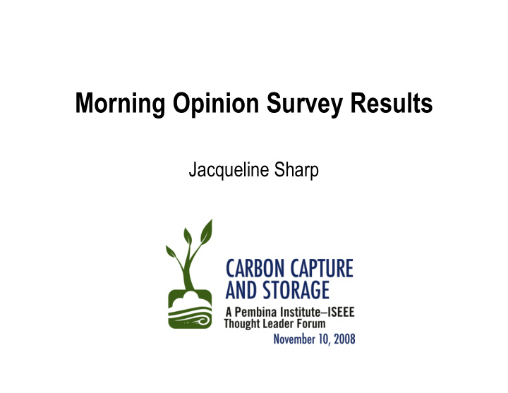 morning opinion survey results