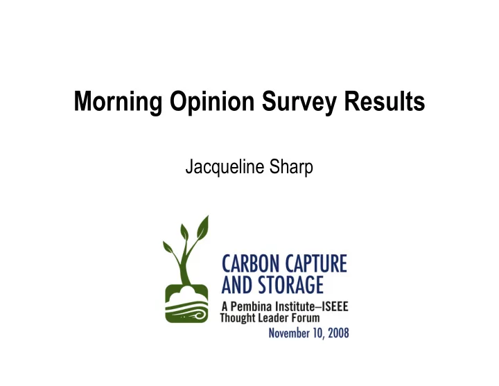 morning opinion survey results