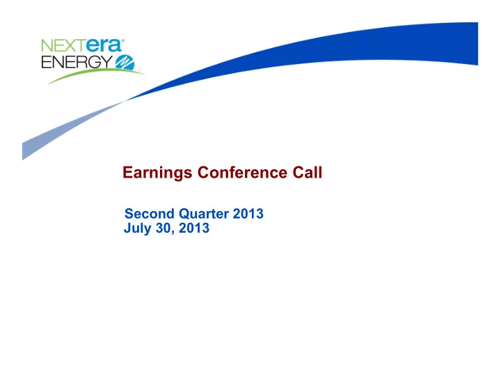 earnings conference call