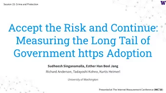 Accept the Risk and Continue:  Measuring the Long Tail of  Government https Adoption  Sudheesh