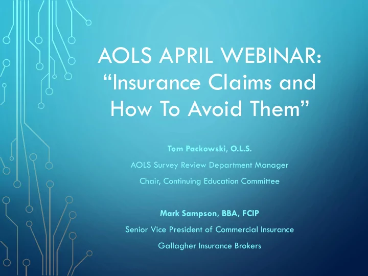 aols april webinar