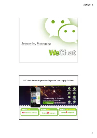 WeChat is becoming the leading