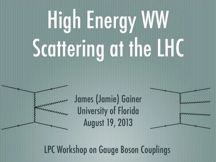 high energy ww scattering at the lhc