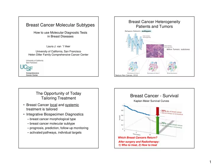 breast cancer molecular subtypes