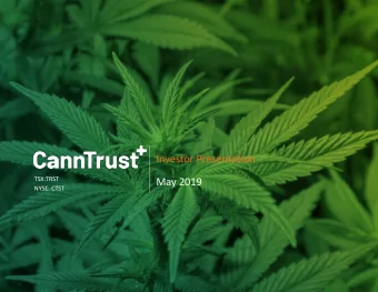 Investor Presentation  TSX:TRST  May 2019  NYSE: CTST  Disclaimers  This presentation is for