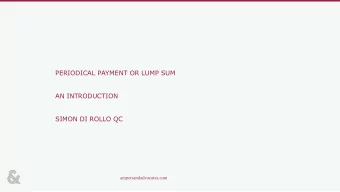 AN INTRODUCTION  SIMON DI ROLLO QC  ampersandadvocates.com  DAMAGES (INVESTMENT RETURNS AND