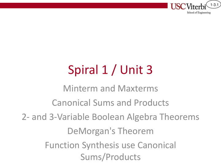 spiral 1 unit 3
