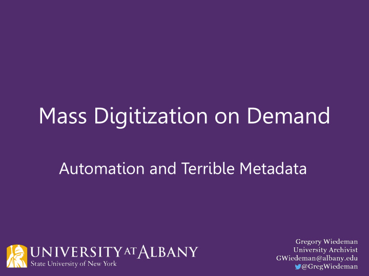 mass digitization on demand
