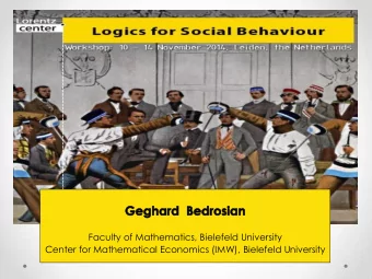 PhD supervisors  J.-Prof. Dr. Dr. Frederik Herzberg  Center for Mathematical Economics (IMW)