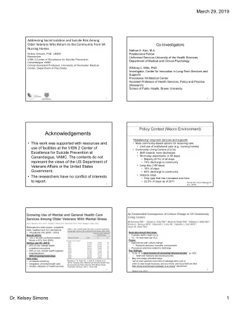 Acknowledgements  Rebalancing long-term services and supports   This work was supported