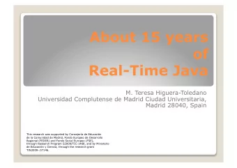 M. Teresa Higuera-Toledano  Universidad Complutense de Madrid Ciudad Universitaria,  Madrid 28040,