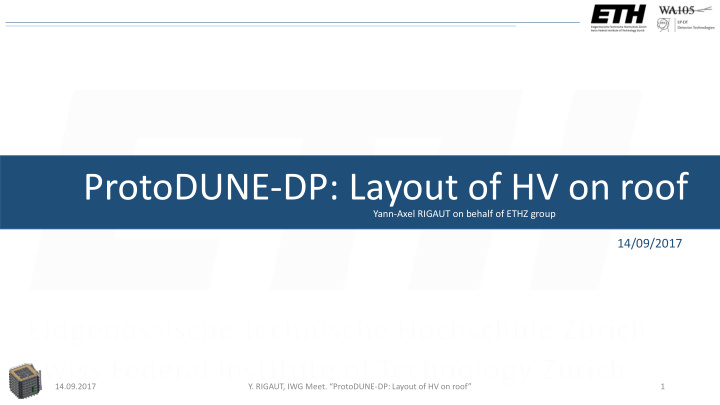 protodune dp layout of hv on roof