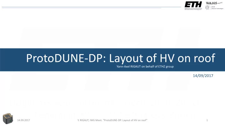protodune dp layout of hv on roof