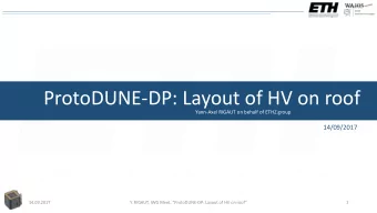 ProtoDUNE-DP: Layout of HV on roof  Yann-Axel RIGAUT on behalf of ETHZ group  14/09/2017