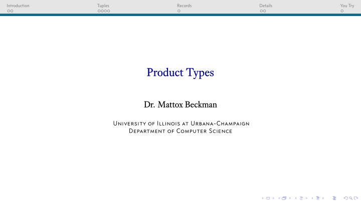 product types