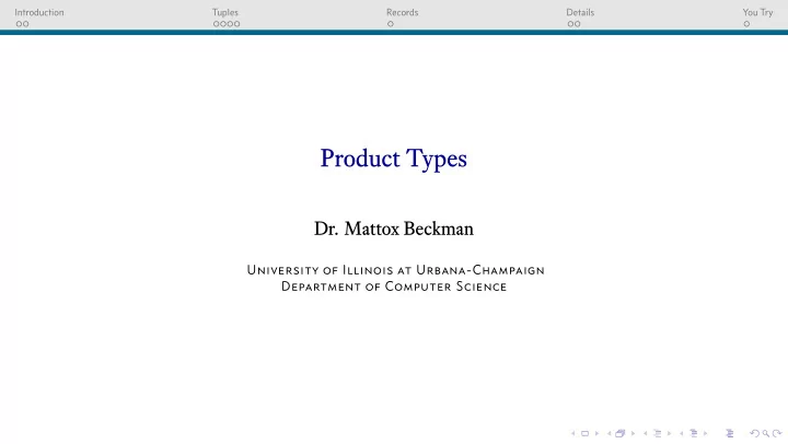 product types